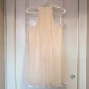 Entro Pleated Ivory Party Dress